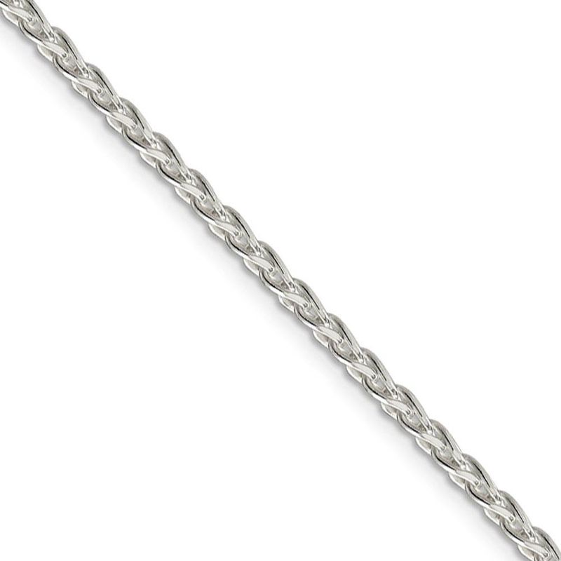 2.75mm Sterling Silver D/C Solid Round Spiga Chain Necklace, 26 Inch